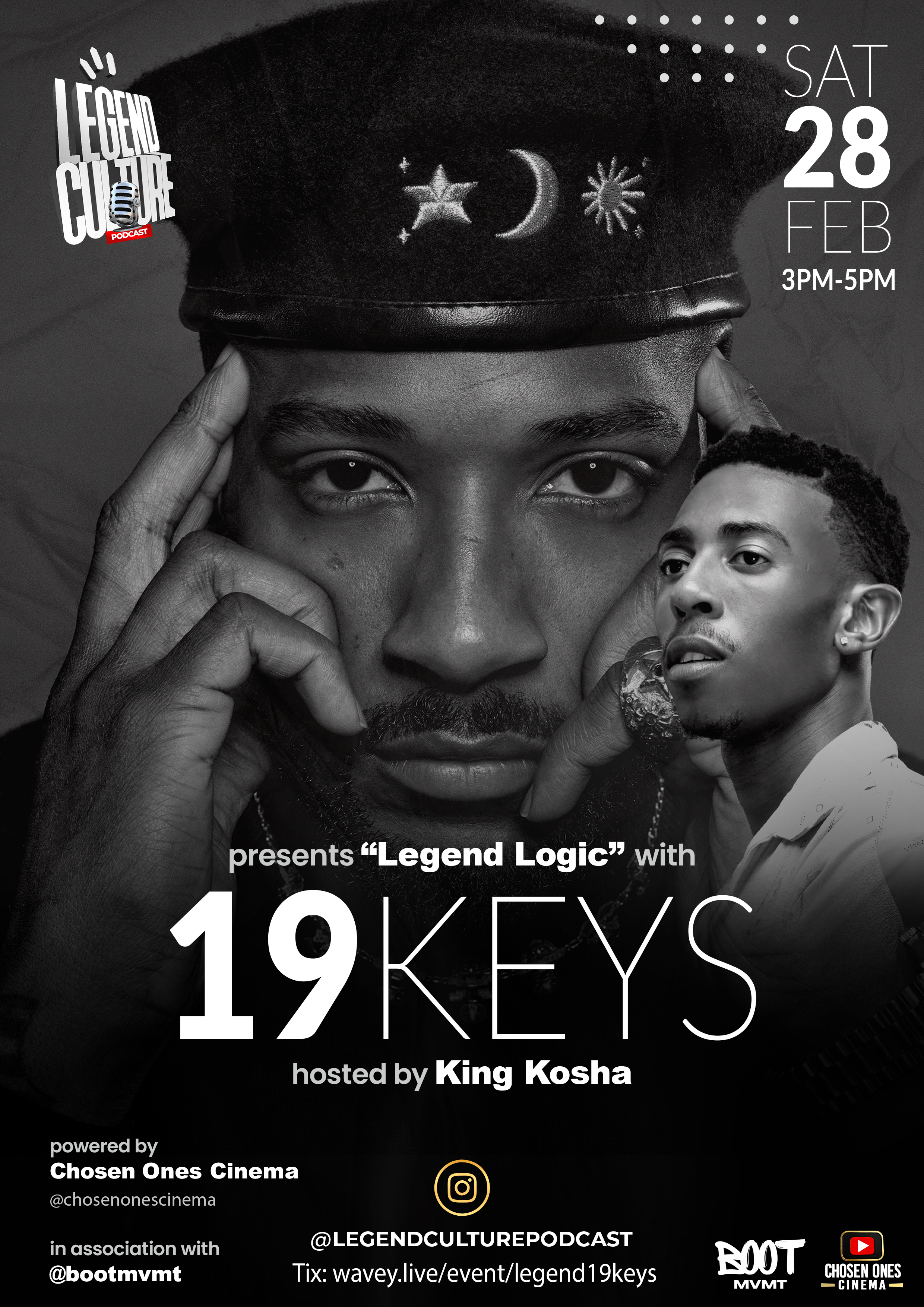 Legend Logic with 19Keys, hosted by King Kosha - LIVE podcast and Q&A HOU