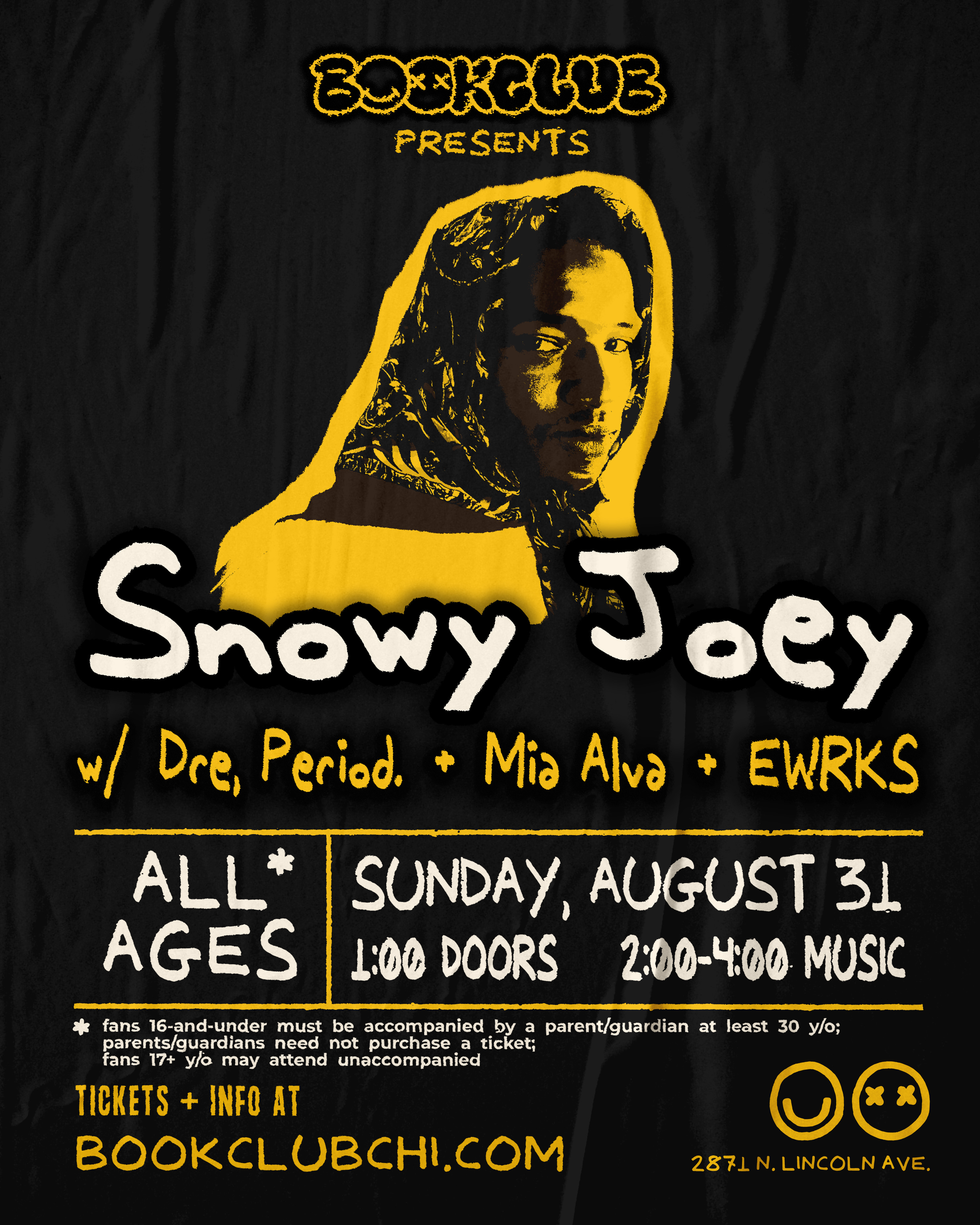 Bookclub Presents: Dre, PERIOD., Mia Alva, Snowy Joey, & EWRKS