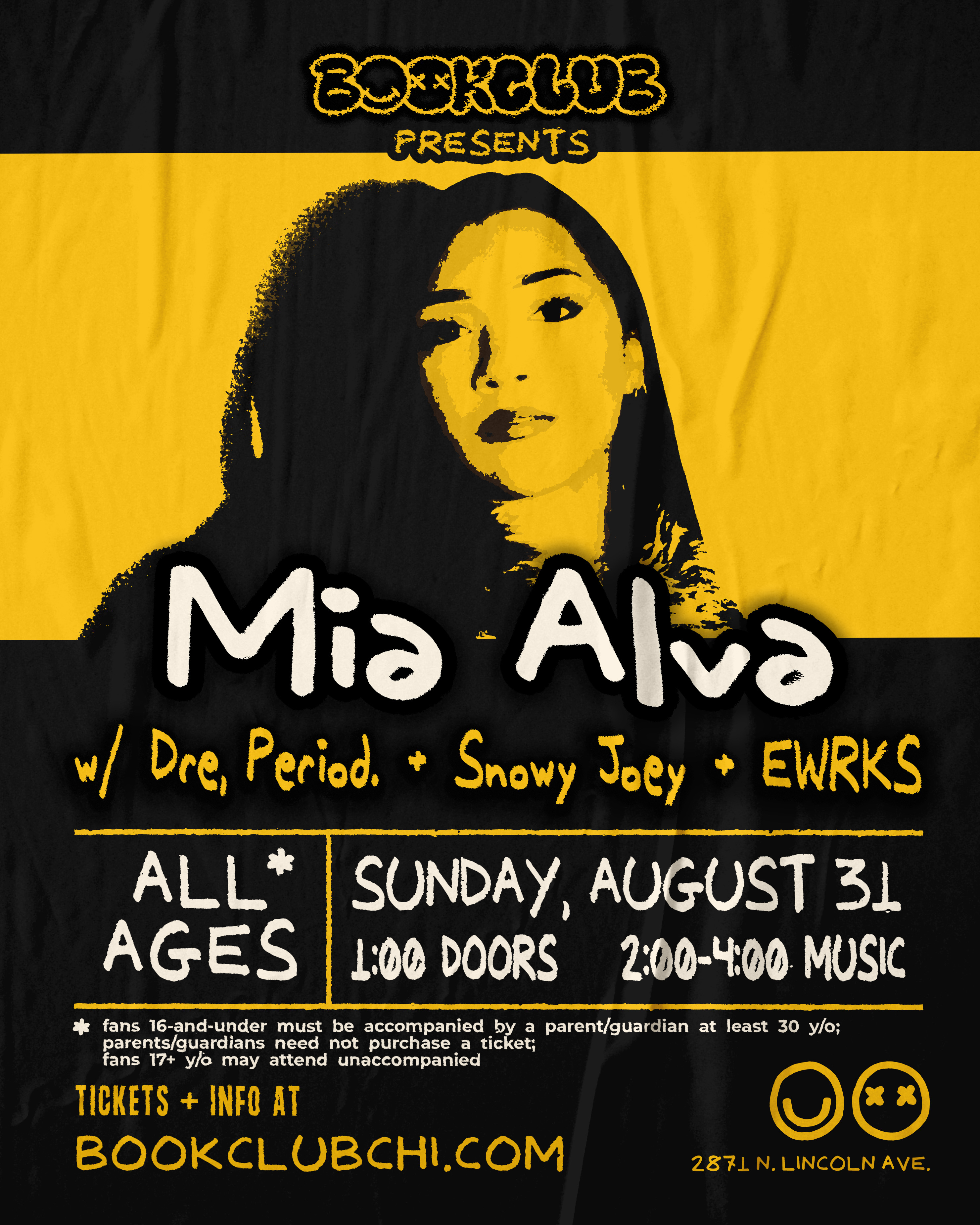 Bookclub Presents: Dre, PERIOD., Mia Alva, Snowy Joey, & EWRKS